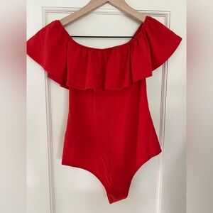 JCREW Red Bodysuit - Size Small